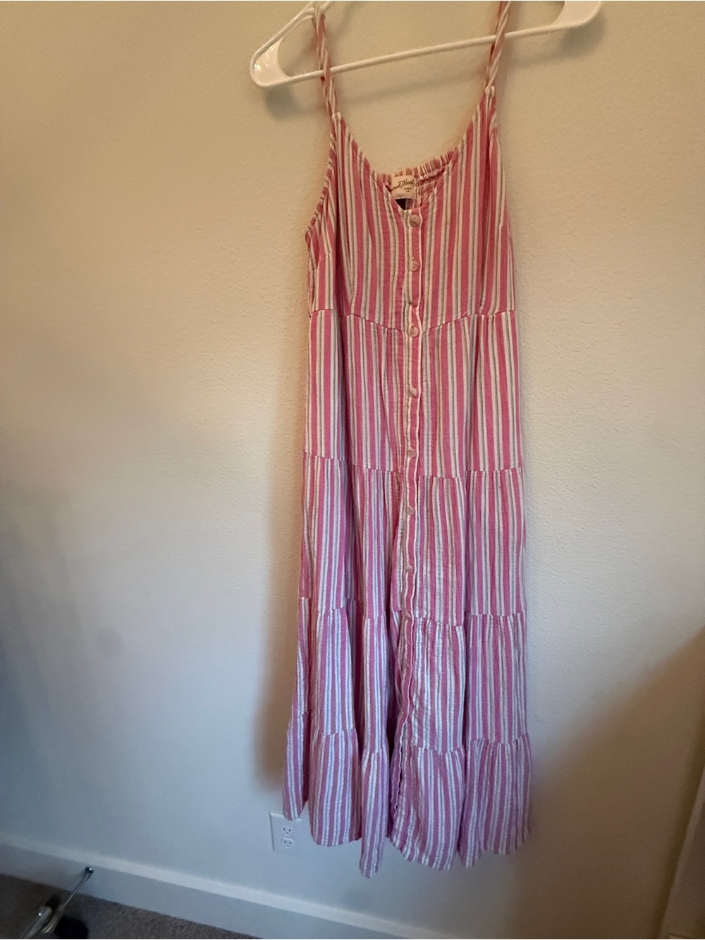 Universal Thread Pink and White Striped Sleeveless Maxi